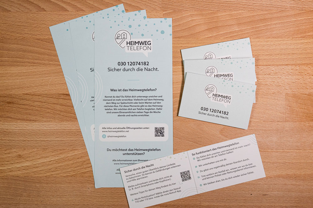 Flyer, Visitenkarten und Getränkeuntersetzer